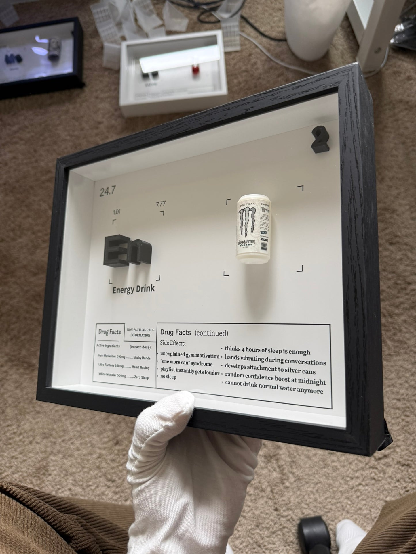 Energy Drink Element Shadow Box