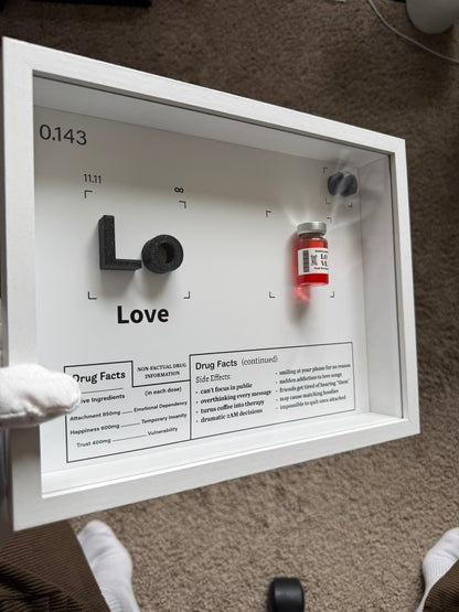 Love Element Shadow Box with Vial — Funny & Romantic Anniversary Gift