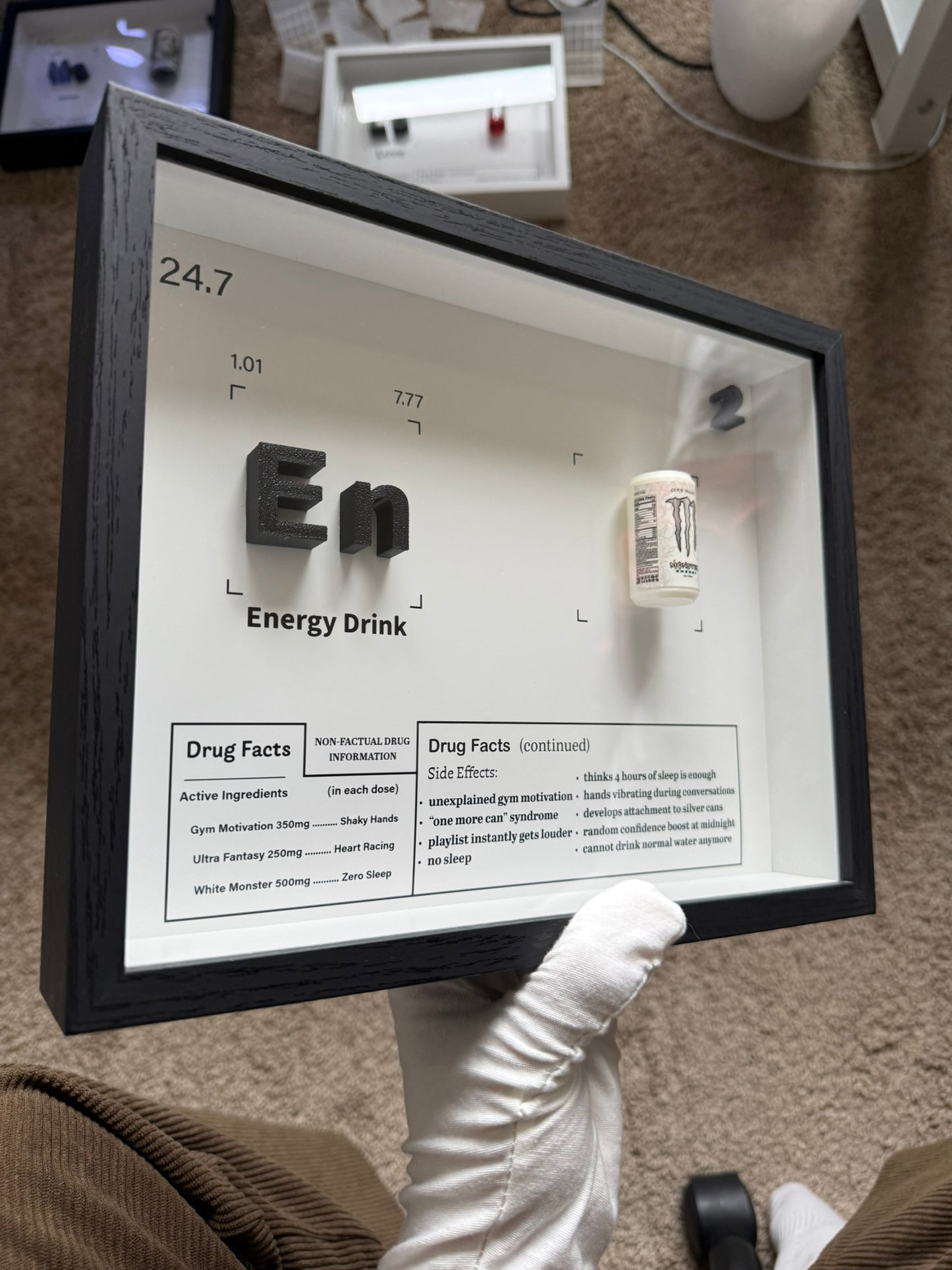 Energy Drink Element Shadow Box