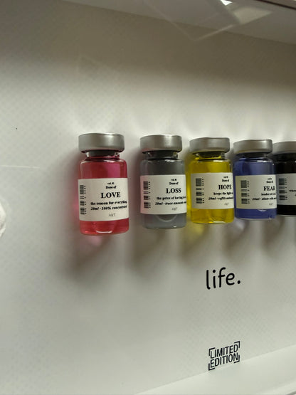 "Life" Six-Vial Shadow Box — Limited Edition Meaningful Milestone