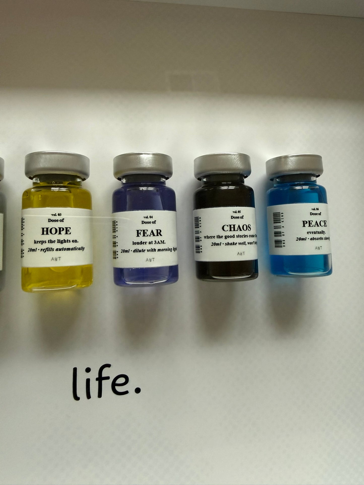 "Life" Six-Vial Shadow Box — Limited Edition Meaningful Milestone