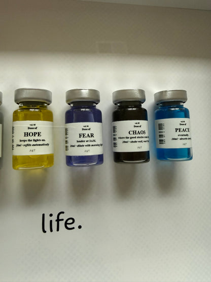 "Life" Six-Vial Shadow Box — Limited Edition Meaningful Milestone