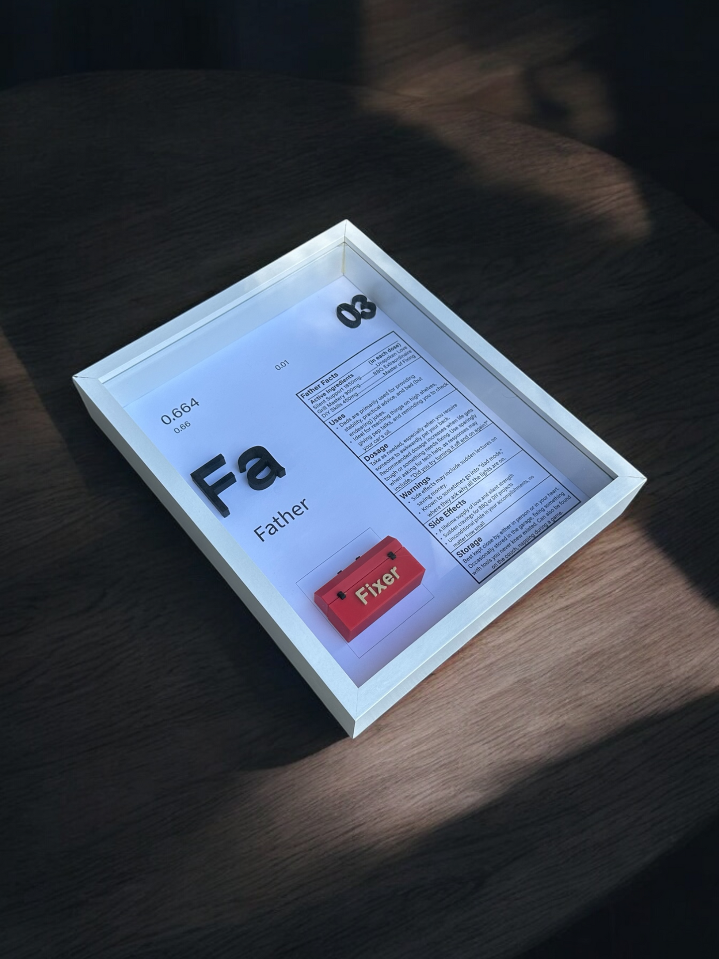 Father Element Shadow Box with Toolbox