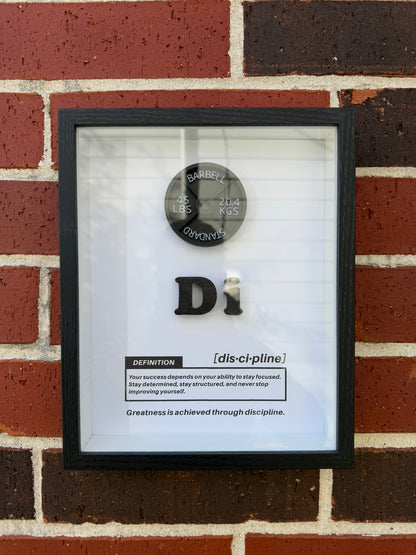 Discipline Shadow Box with Barbell Plate