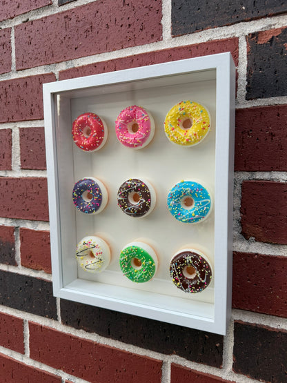 Donut Shadow Box — Realistic 3D Food Art
