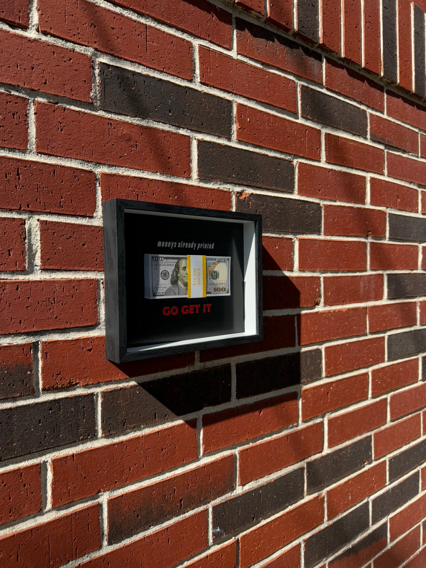 "Go Get It" Money Shadow Box