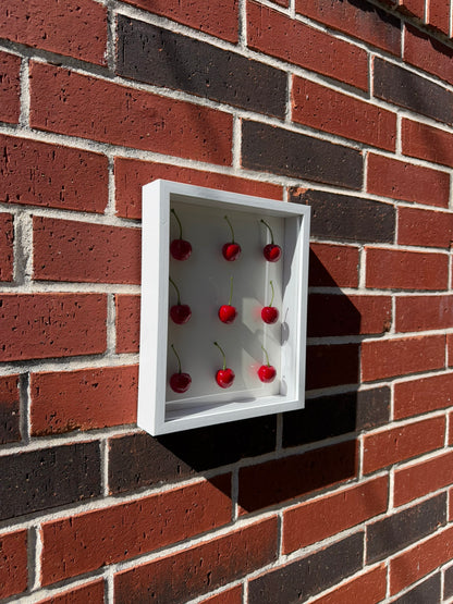 Cherry Shadow Box — Minimalist 3D Fruit Art