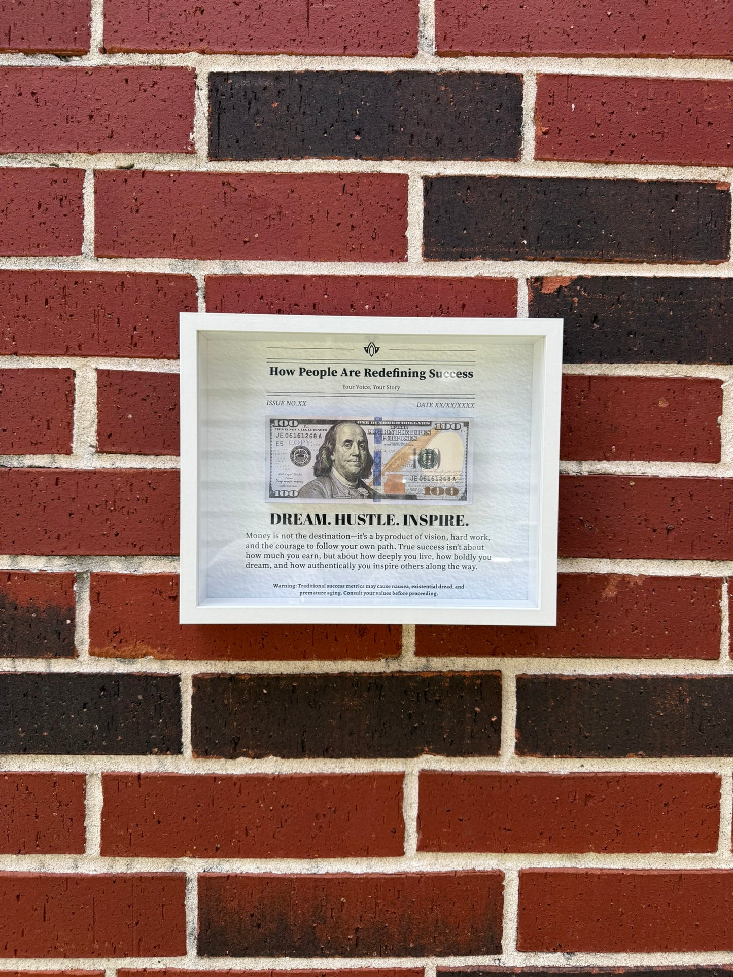 "Dream. Hustle. Inspire." Shadow Box — Motivational Success & Grad Gift