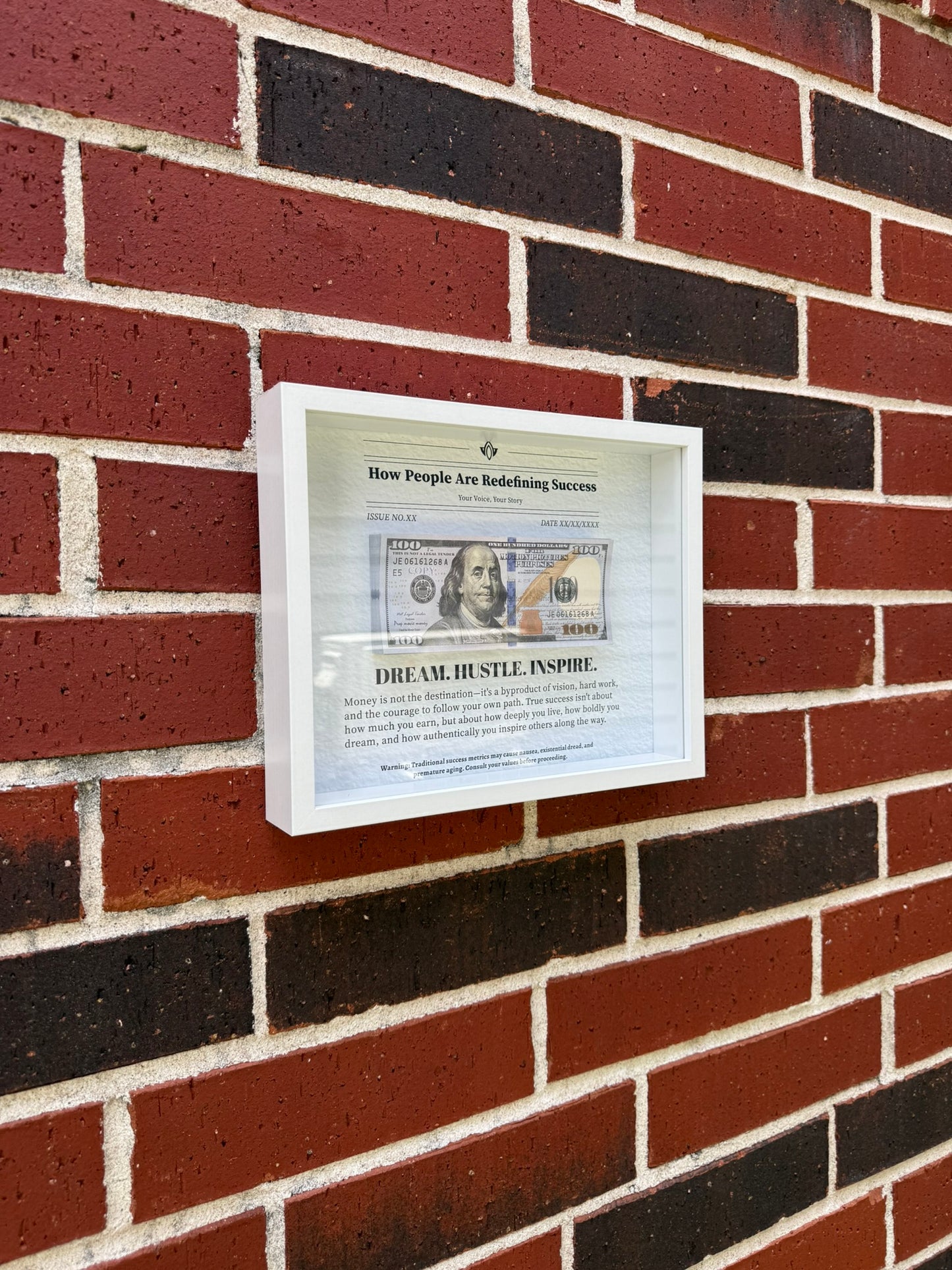 "Dream. Hustle. Inspire." Shadow Box — Motivational Success & Grad Gift